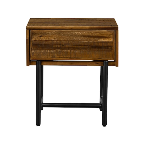 Armen Living Cusco Rustic Acacia Single Drawer Night stand LCCULAAC - main
